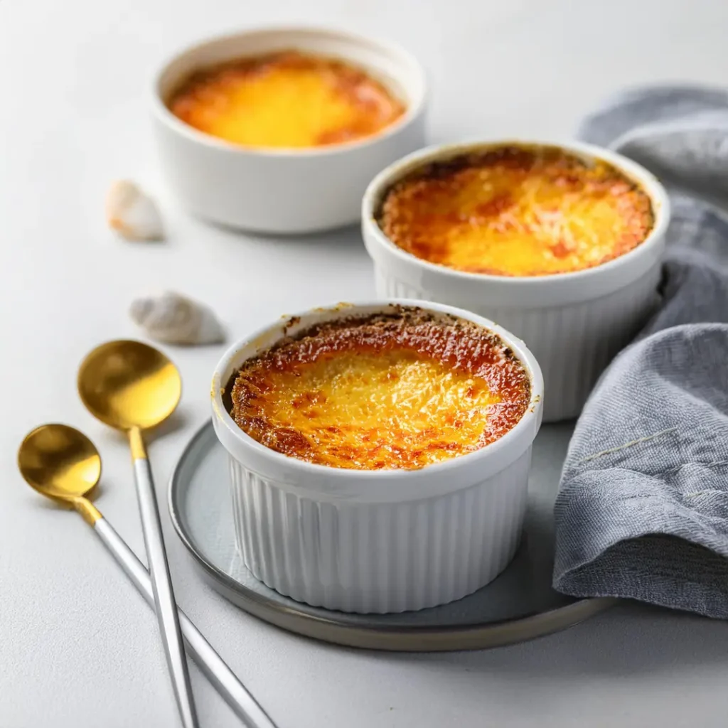 Savory Crab Brûlée in Ramekins with Elegant Presentation